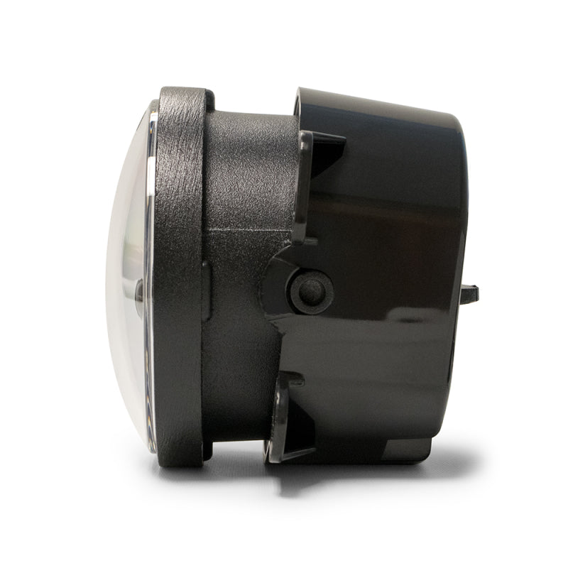 DV8 Offroad Jeep Wrangler JK 4-inch LED fog lights with dual 30W bulbs, designed for off-road visibility.