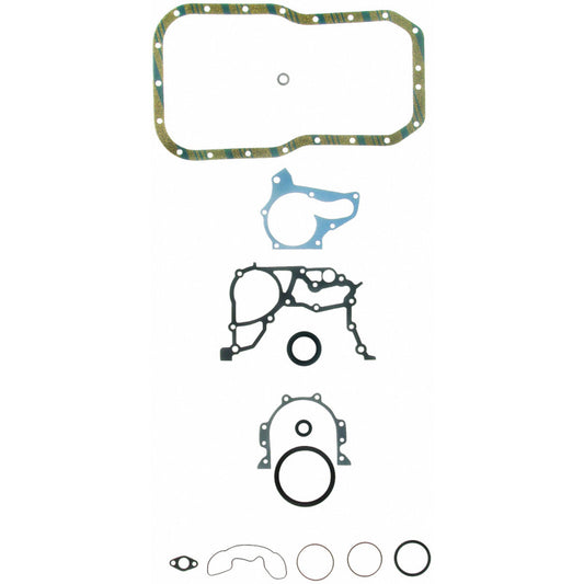 Fel-Pro Toyota MR2 CS 9853 engine gasket set, including various gaskets for engine conversion, laid out on a white background.
