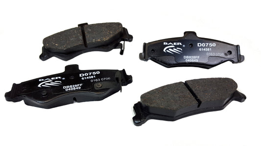 Baer Brakes performance rear brake pads for 1998-2002 Chevrolet Camaro, featuring claw design for enhanced stopping power.