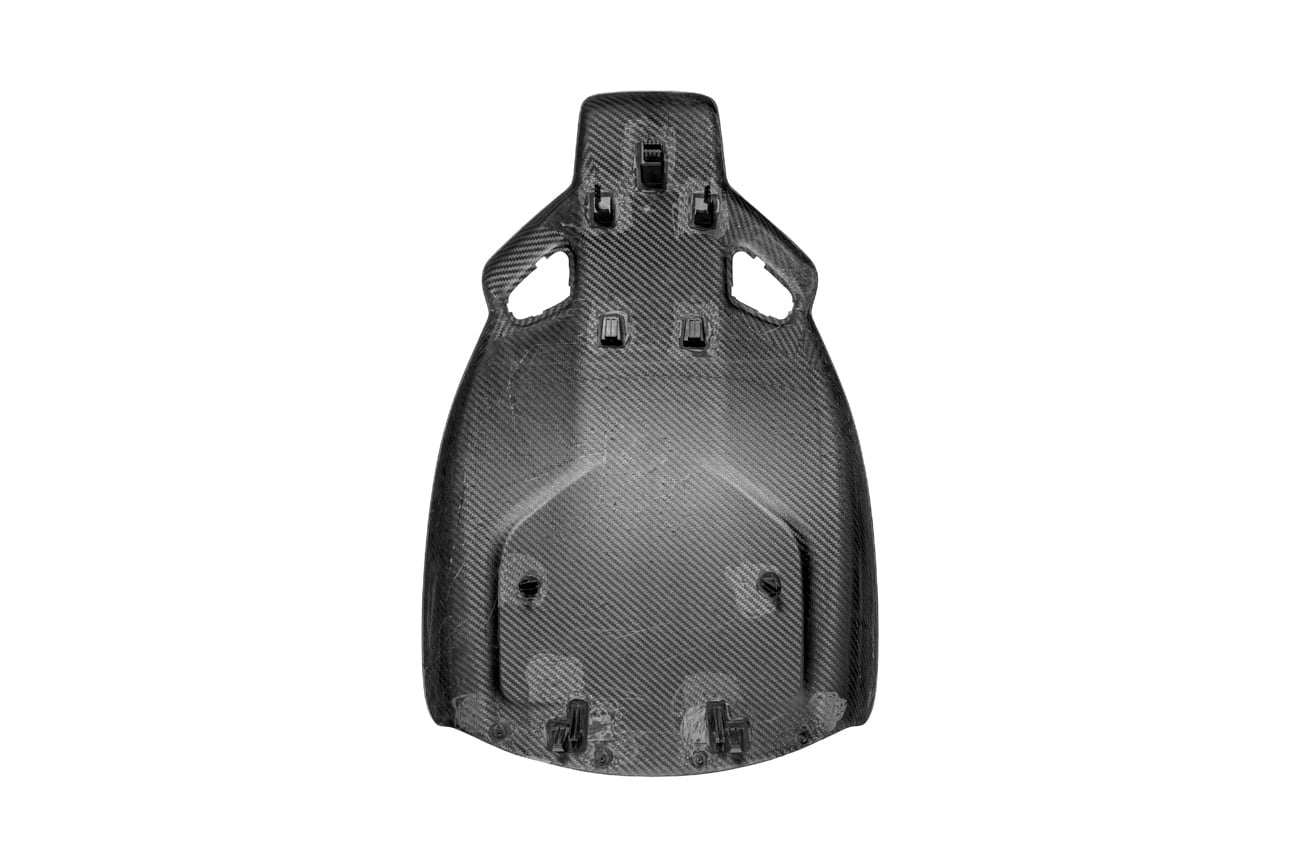 Cadillac ATS-V sedan Recaro carbon fiber seat rear panel cover replacement for driver and passenger seats by Street Driven Performance