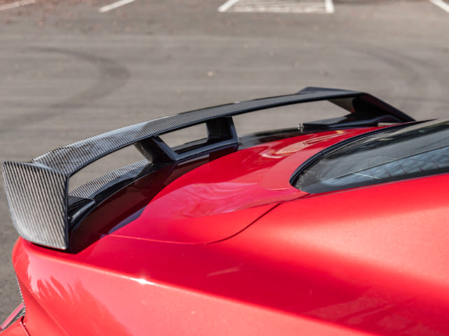2024-Up Ford Mustang S650 | GT Style CARBON FIBER Rear Trunk Lid Wing & Spoiler Panel