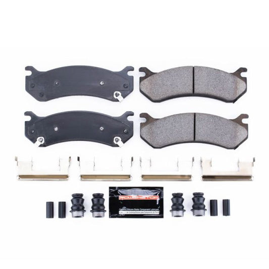 PowerStop Z23 Evolution Sport brake pads for Cadillac Escalade, front or rear, with hardware, high-performance brake replacement.