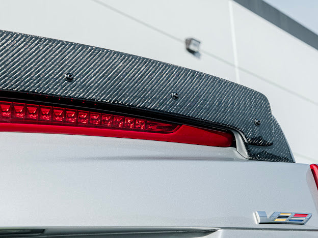 2016-2019 Cadillac ATS-V Sedan  | Wickerbill Trunk Spoiler Wing Carbon Fiber