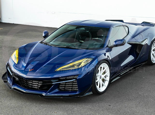 2023-UP CORVETTE C8 Z06, E-RAY, ZR1 | Z07 PERFORMANCE PACKAGE CARBON FIBER FRONT BUMPER SIDE CANARDS DRIVE PLANES PAIR