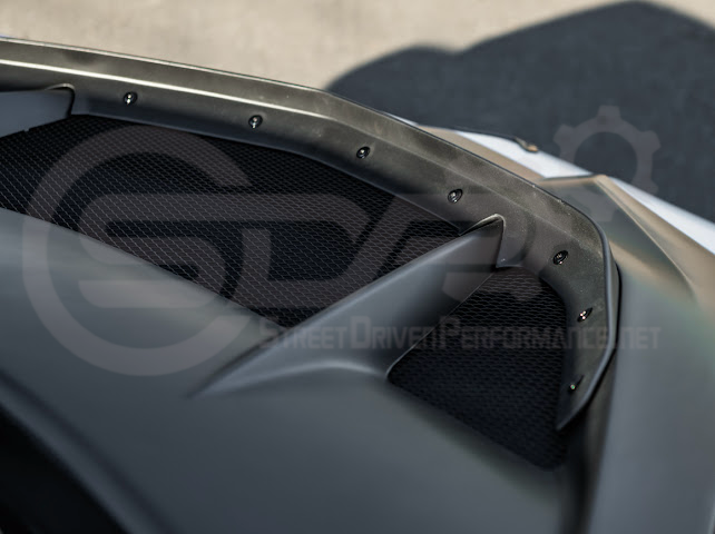 2020-PRESENT CHEVROLET CORVETTE C8 | ZR1 REPLICA STYLE  MATTE BLACK FRONT VENTED HOOD