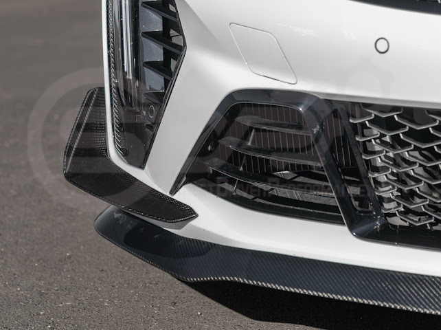 2020-UP CADILLAC CT4 BLACK WING | CARBON FIBER FRONT BUMPER CANARDS