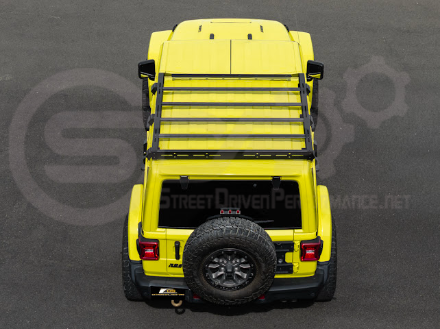 2018-UP JEEP WRANGLER JL & 2020-PRESENT JEEP GLADIATOR JT | CARBON STEEL BLACK TOP ROOF CARGO RACK (FULL & HALF LENGTH)