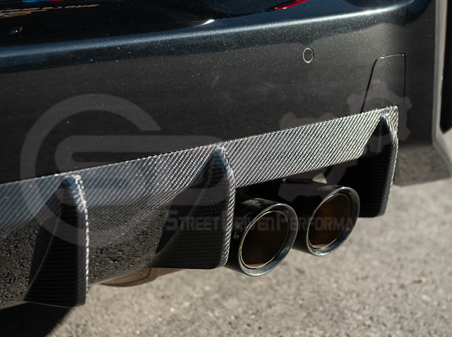 2023-UP BMW G87 M2 | M-SPORT PERFORMANCE V2 STYLE CARBON FIBER REAR BUMPER DIFFUSER