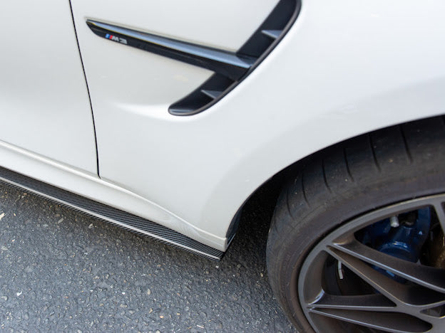 2014-2018 BMW F80 M3 | M-Performance Extended CARBON FIBER Side Skirts Extension Rocker Panel Ground Effects