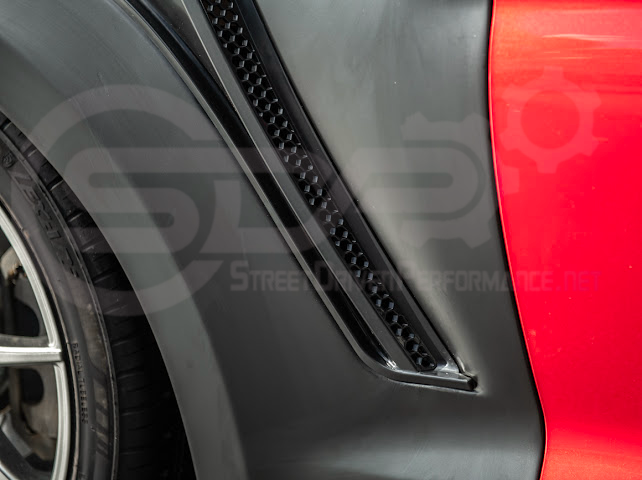 2015-2017 FORD MUSTANG S550 | GTD STYLE PRIMED BLACK FRONT SIDE VENTED FENDERS
