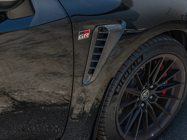 2023-UP TOYOTA GR COROLLA | FACTORY STYLE CARBON FIBER SIDE DOOR FENDER VENT TRIM REPLACEMENT (PAIR)