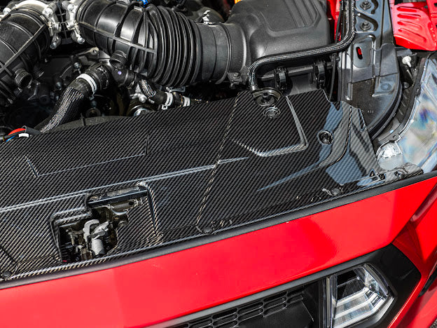 2024-UP MUSTANG S650 | CARBON FIBER ENGINE BAY RADIATOR PANEL TRIM REPLACEMENT