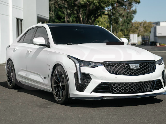 2020-Up Cadillac CT4-V Blackwing | CARBON FIBER Front Splitter Side Wheel Arches Pair