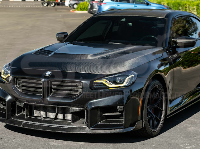 2023-Up BMW G87 M2 | V Style CARBON FIBER Front Vented Heat Extraction Hood