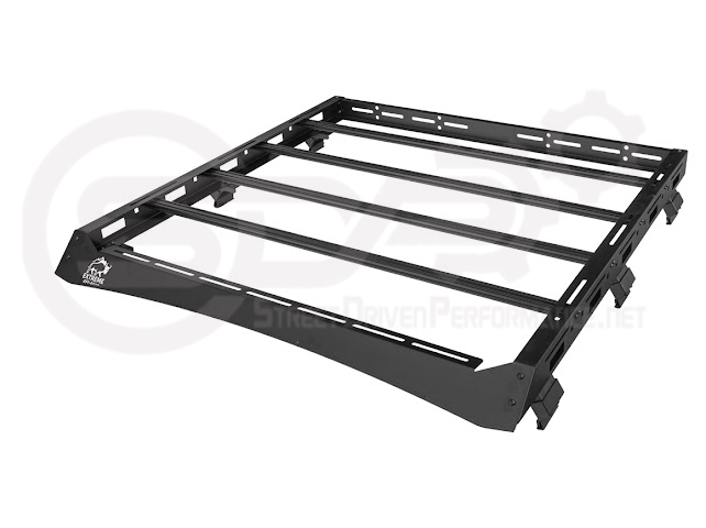 2018-UP JEEP WRANGLER JL & 2020-PRESENT JEEP GLADIATOR JT | CARBON STEEL BLACK TOP ROOF CARGO RACK (FULL & HALF LENGTH)
