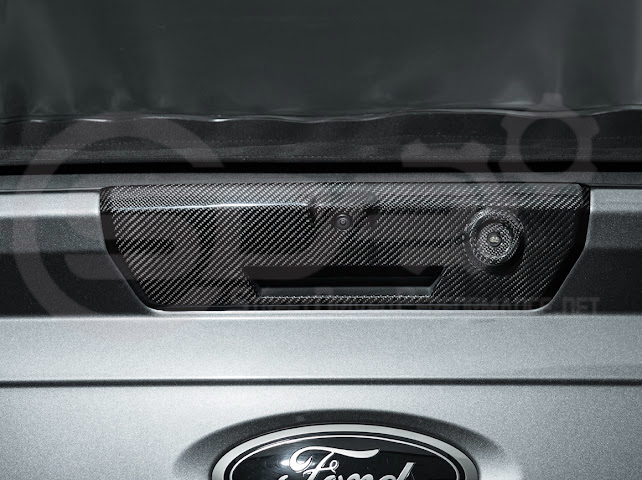 2021-UP FORD F-150 | FACTORY STYLE CARBON FIBER REAR TRUNK TAILGATE HANDLE ASSEMBLY COVER