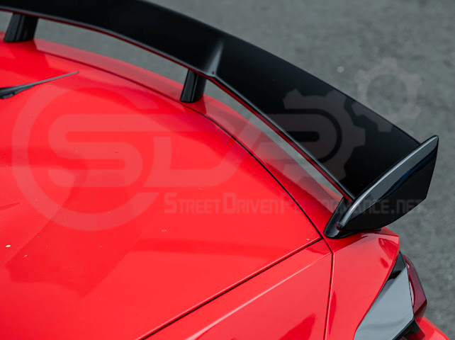 2020-Up Corvette C8 Stingray & Z51 |FaceliftedbRear Trunk High Wing Spoiler (Matte Black or Carbon Flash)