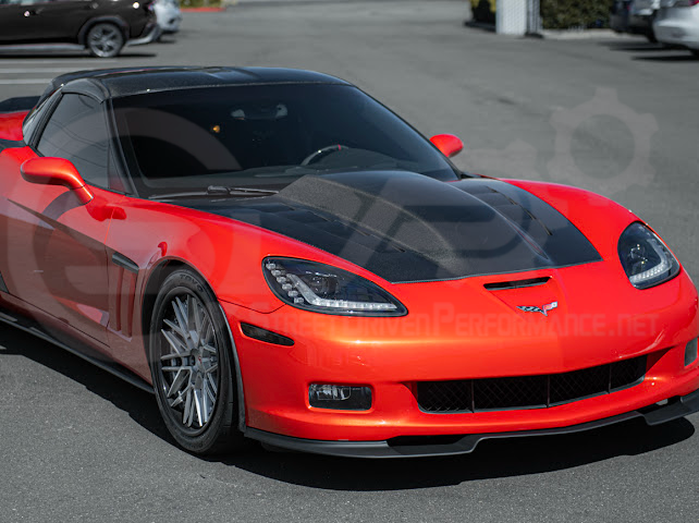 2005-2013 C6 Corvette - 427 /Grand Sport / Z06 / ZR1 | ZRA1 Style Front Splitter Lip Ground Effects (Carbon Fiber or Primer Black)