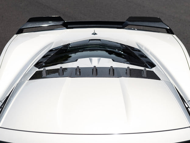 2020+ CHEVROLET CORVETTE C8 COUPE | CARBON FIBER REAR ROOF WING SPOILER VORTEX GENERATORS