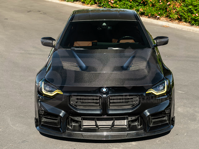 2023-Up BMW G87 M2 | TR Style 3PCS Carbon Fiber Front Bumper Splitter Lip Ground Effects