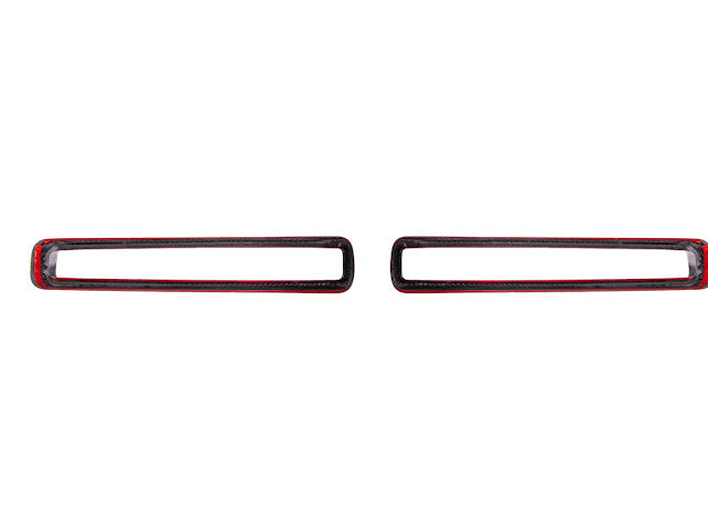 2015-2023 DODGE CHALLENGER | FACTORY STYLE CARBON FIBER HEADLIGHT TRIM COVER W/ FRONT GRILLE INSERT