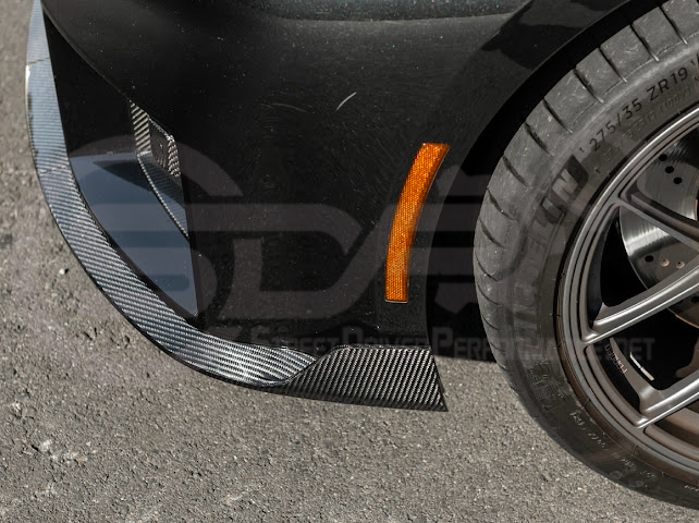 2023-Up BMW G87 M2 | TR Style 3PCS Carbon Fiber Front Bumper Splitter Lip Ground Effects
