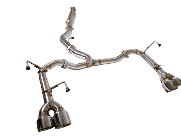 2015-2021 SUBARU WRX STI | MUFFLER DELETE QUAD TIPS CAT-BACK EXHAUST WITH CHROME TIPS