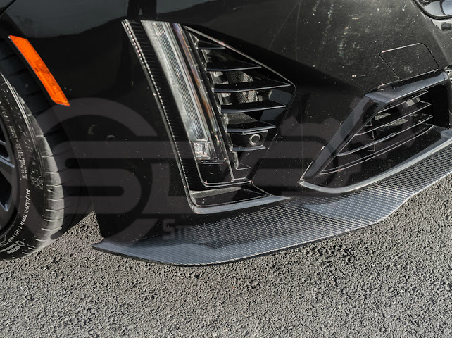 2022-2024 CADILLAC CT5-V BLACKWING SEDAN | FACTORY STYLE CARBON FIBER FRONT LIP SPLITTER GROUND EFFECTS