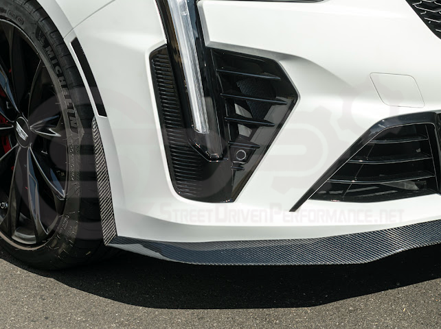 2020-Up Cadillac CT4-V Blackwing | CARBON FIBER Front Splitter Side Wheel Arches Pair