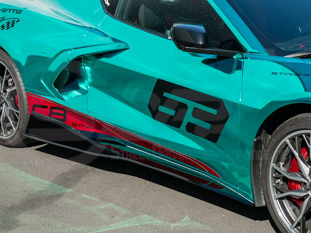 2020-UP CORVETTE C8 STINGRAY & Z51 | 5VM STYLE 2PCS GLOSSY BLACK SIDE SKIRTS ROCKER PANEL GROUND EFFECTS
