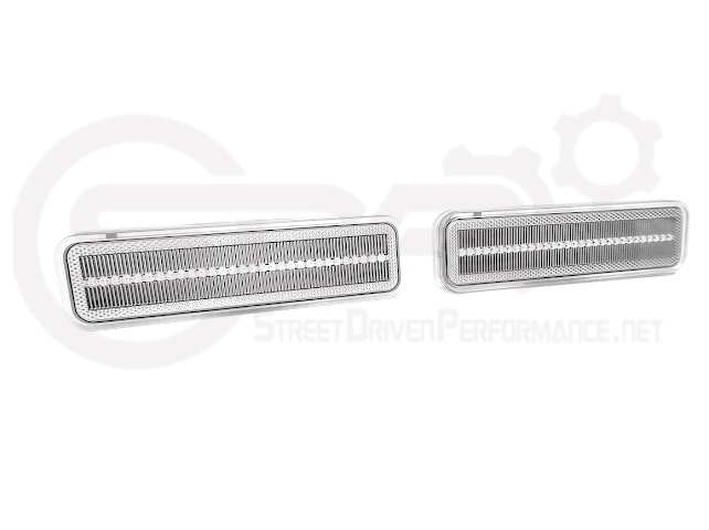 1972-1974 Dodge Charger | Front Side Marker Lens Amber Light LED Pair (Clear / Amber / Smoke)