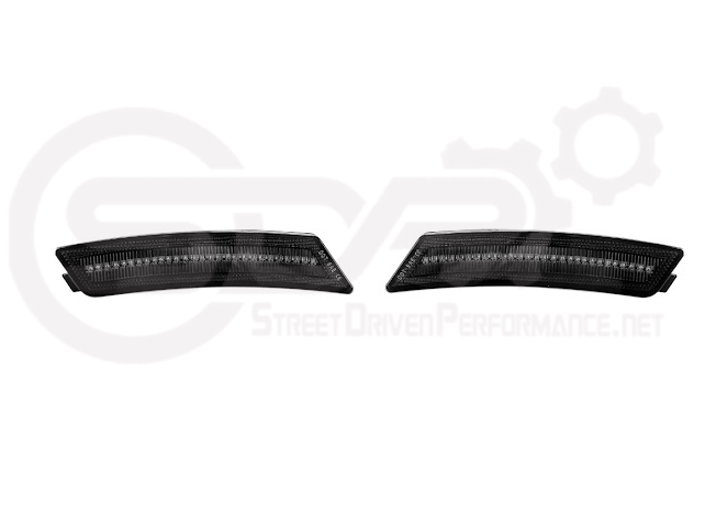 2020-Up Cadillac CT5 | Front Bumper Amber LED Reflector Light Side Marker Pair (Clear, Amber or Smoke Lens)