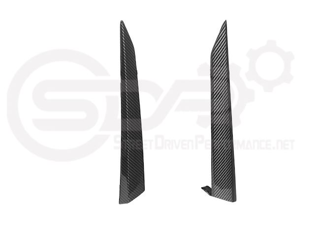 Carbon fiber side fender vent door air scoop trim for 2023+ Corvette C8 E-Ray and Z06, replacement fender vents by Street Driven Performance.