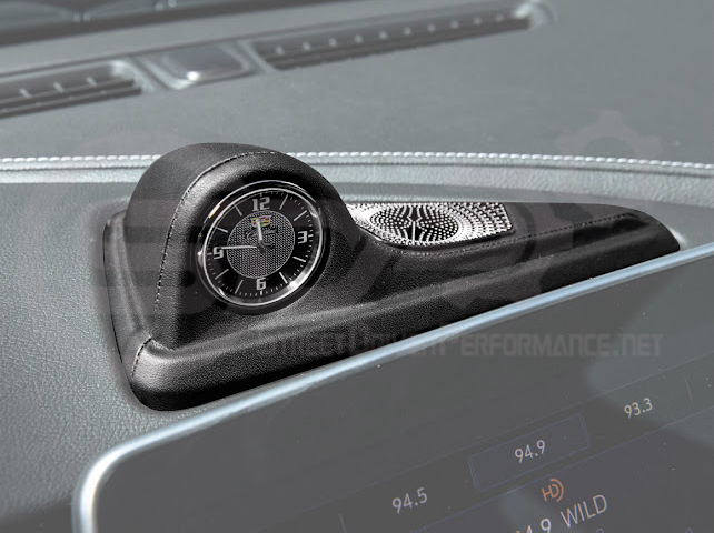 Fit 2020-2024 Cadillac CT5 | Leather Dashboard Center Analog Clock & Speaker Pod (Fits all Models)