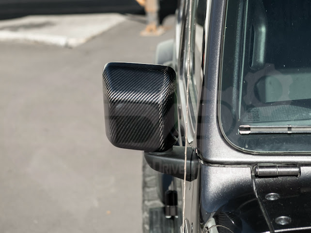2018-UP JEEP WRANGLER GLADIATOR CARBON FIBER MIRROR CAP COVERS PAIR