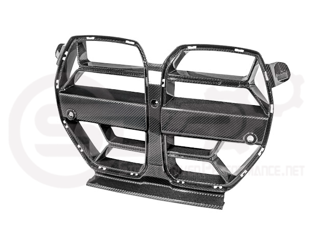 2021-Up BMW G80 M3 & G82 M4 W/ NO ACTIVE CRUISE CONTROL | CSL Style Carbon Fiber Front Kidney Grille Replacement