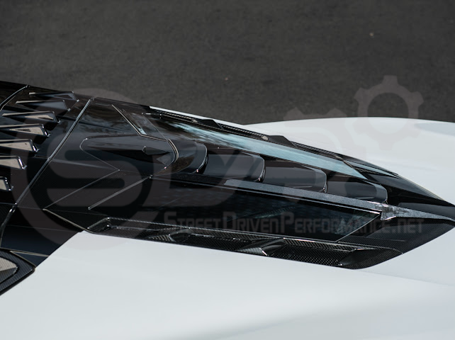 2020+ CORVETTE C8 ALL MODELS | ZR1 STYLE CARBON FLASH REAR WINDOW HATCH VENT LOUVER COVER