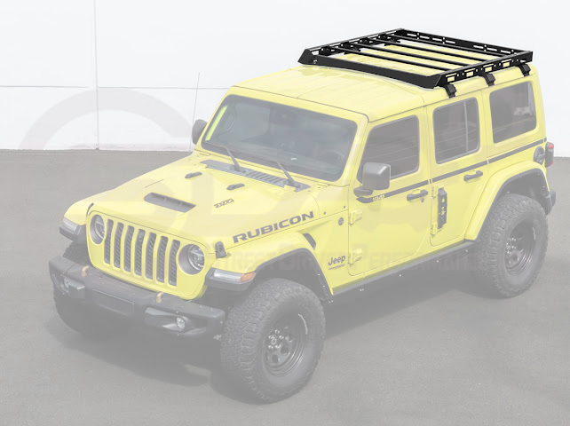 2018-UP JEEP WRANGLER JL & 2020-PRESENT JEEP GLADIATOR JT | CARBON STEEL BLACK TOP ROOF CARGO RACK (FULL & HALF LENGTH)