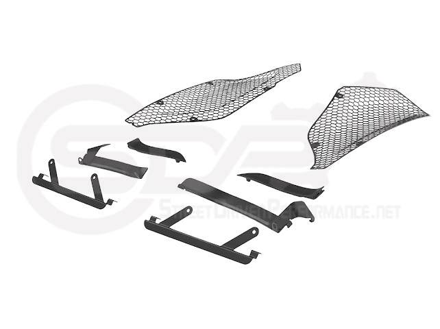 2023-Up Corvette C8 Z06 & E-Ray | Aluminum Black Rear Side Intake Mesh Grille Inserts Pair