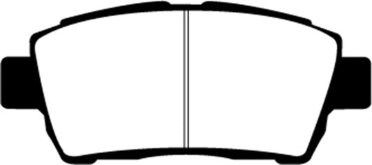 EBC Ultimax2 front brake pads for 2011-2015 Scion IQ 1.3 OE brake pads, showing the brake pad set with branding and metal backing.