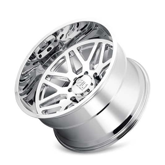 Cali Off-Road Invader 20x10 chrome cast wheel with -25mm offset, 6x139.7 bolt pattern, and 106.1mm hub for off-road vehicles