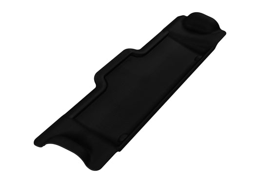 Black 3D MAXpider rubber floor mats for 2011-2020 Infiniti QX80 and QX56 third row, durable all-weather car interior protection.