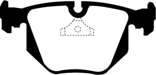 EBC Greenstuff rear brake pads for BMW 840 4.0 (E31) from 1994-1996, performance brake pads installed on vehicle.