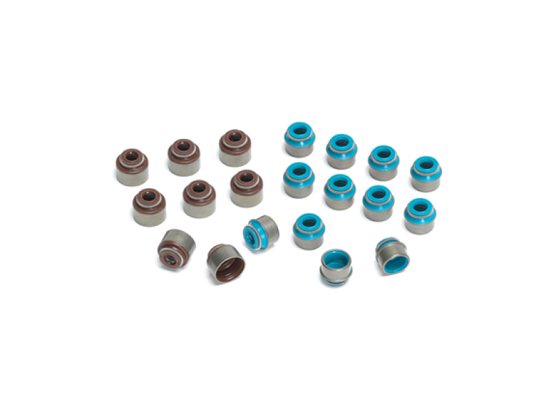 Supertech VW/Audi 7mm Viton exhaust valve stem seals set of 12, durable rubber seals for engine performance.