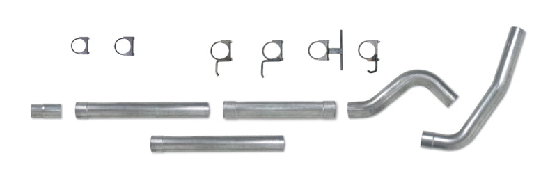 Diamond Eye Performance 4-inch Catback exhaust for 94-97 Ford F250/F350 Power Stroke 7.3L diesel truck, stainless steel finish.