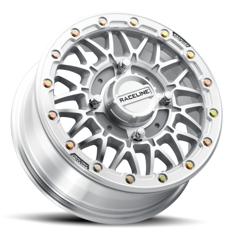 Raceline A15 Omega forged wheel, 15x6 inches, machined finish, 4x156 bolt pattern, 40mm offset, 132.5mm bore, wheel image
