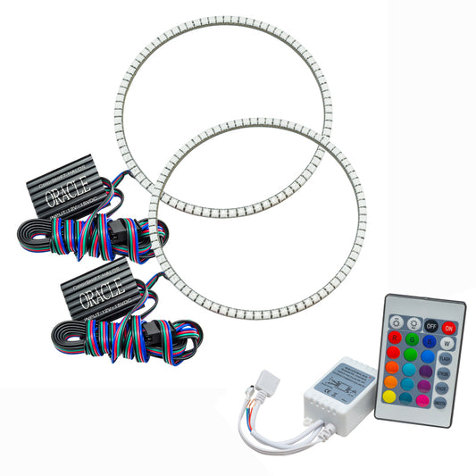 Oracle Lighting LED Waterproof Halo Kit for Jeep Wrangler JK 2007-2017 fog lights with ColorSHIFT and simple controller.