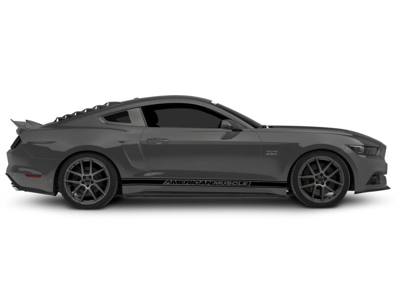 Raxiom LED side marker lights for 2015-2023 Ford Mustang, rear red axial series indicator lights on vehicle side.