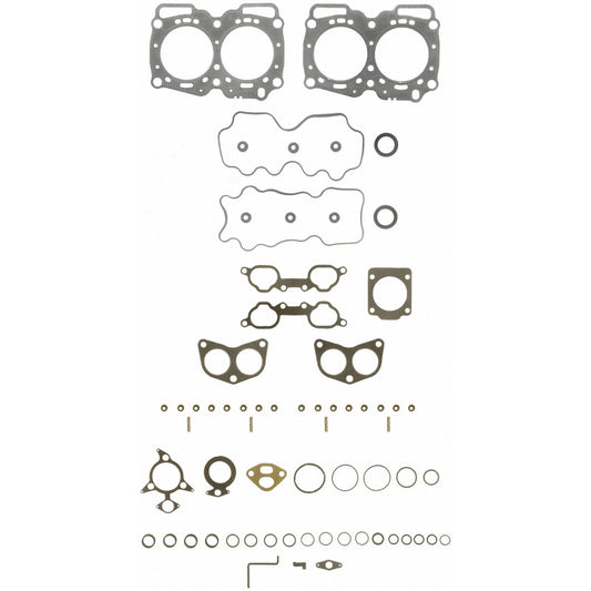 Fel-Pro Subaru Legacy HS 9854 PT PermaTorque engine cylinder head gasket set laid out with gaskets and sealing components.