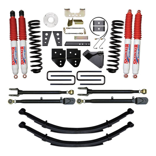Skyjacker 8.5-inch SYS CLII lift kit for 11F250 gas vehicles, showing components and suspension setup.